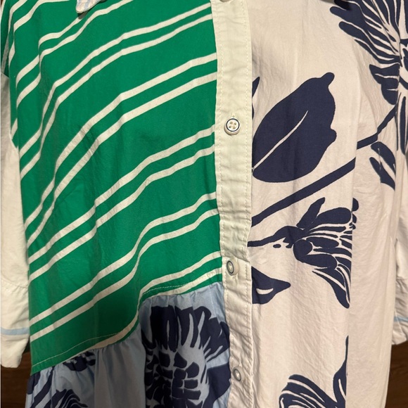 Anthropologie x Maeve Mixed-Print Buttondown Dress L - Picture 7 of 14